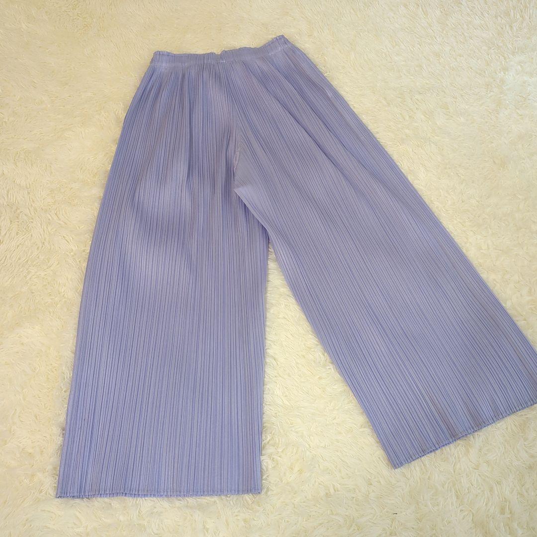 PLEATS PLEASE　ガウチョパンツ　ワイドパンツ　サイズ2　パープル