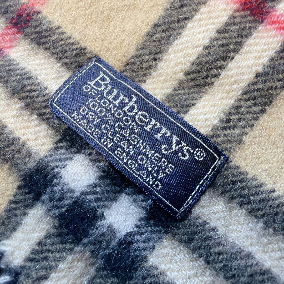 【美品】BURBERRY マフラー カシミヤ100% ノバチェック ベージュ
