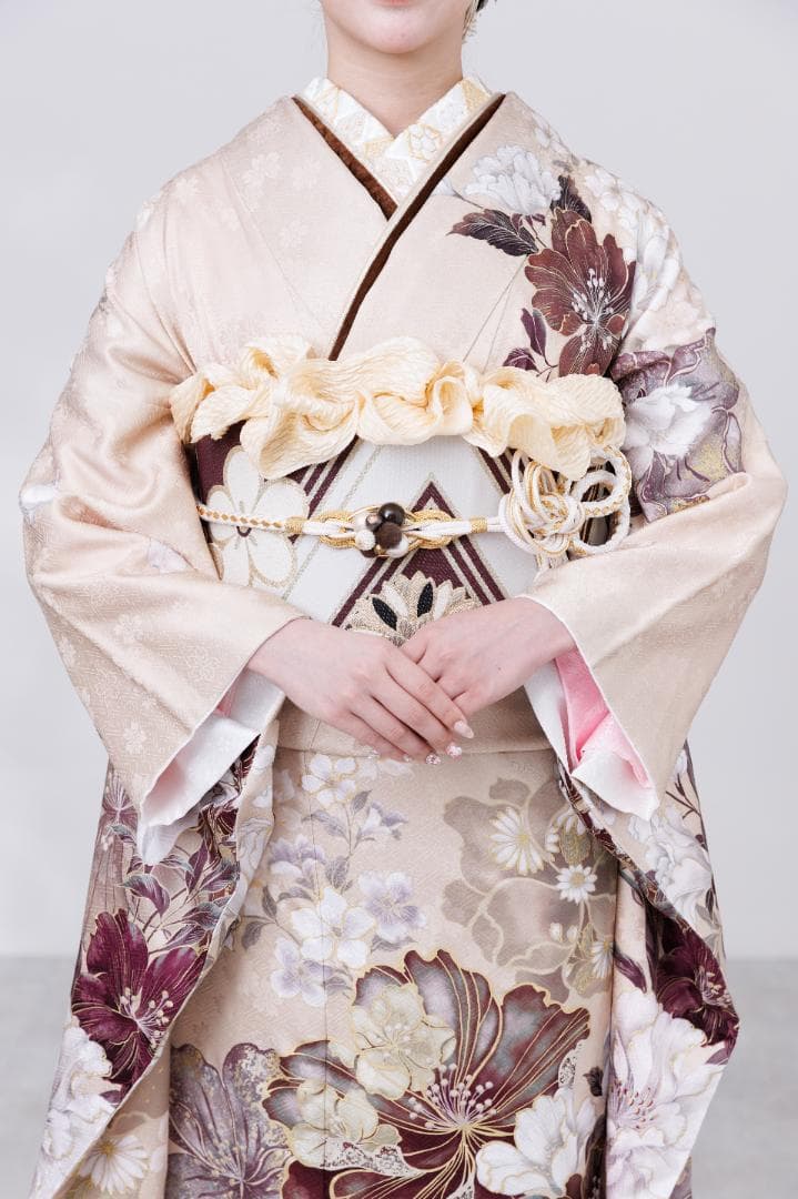 ≪美品≫正絹　振袖９点フルセット【805】【145cm~155cmの方用】