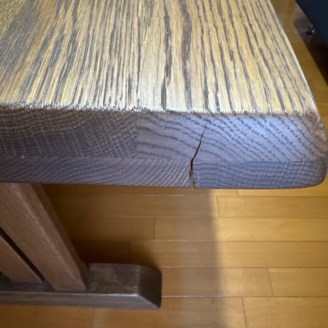 ダイニングテーブル　オーク無垢　一枚板