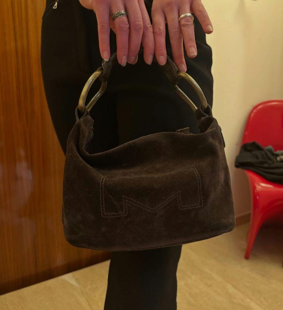 MaxMara ダークブラウンハンドバッグ　Max Maraワンハンドルバッグ