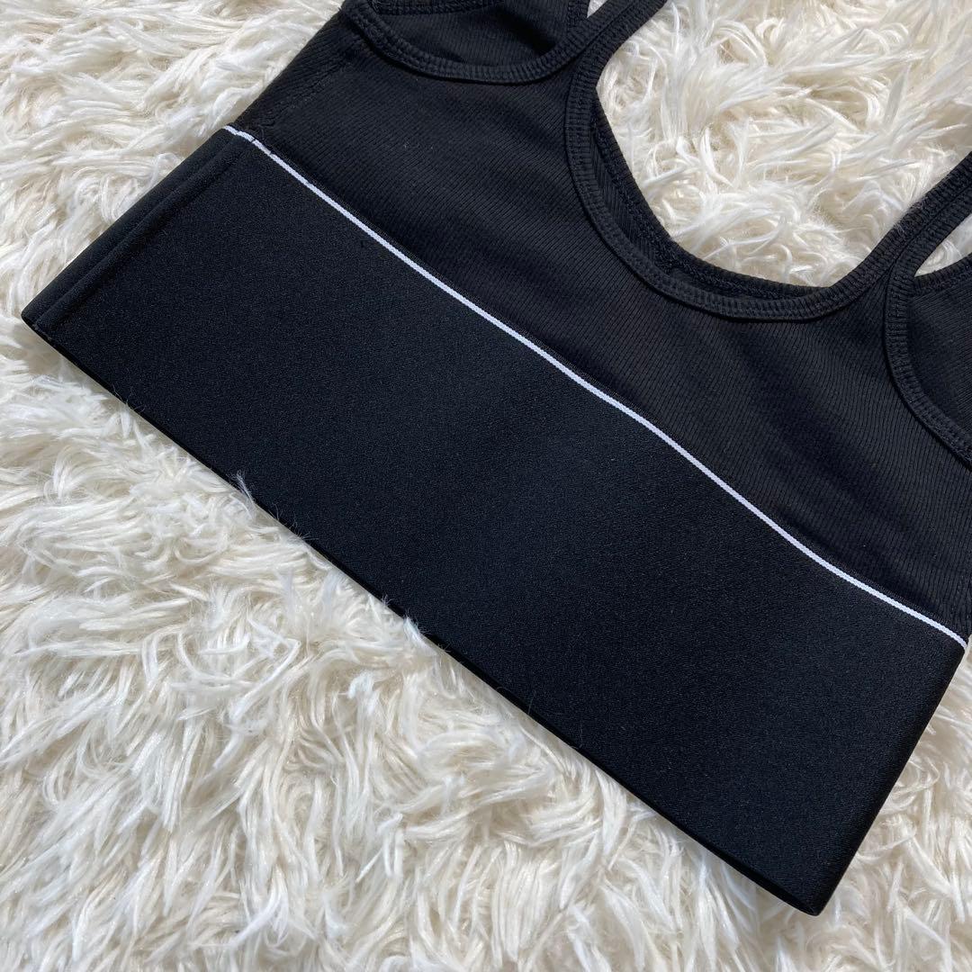 新品 アレキサンダーワン ロゴ タンクトップ ブラック レディース