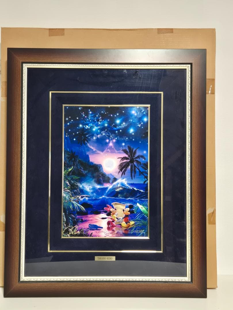 ラッセン　ダイヤ2個　ツーハーツアズワン(S)　直筆サイン　ミッキー　ディズニー