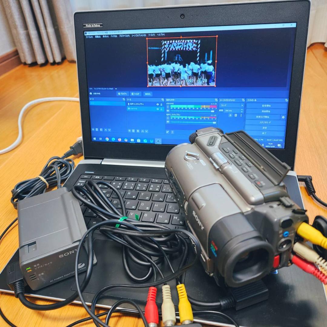 【動作確認済】SONY 8ミリ Hi8 高画質 ビデオカメラ ACアダプタセット