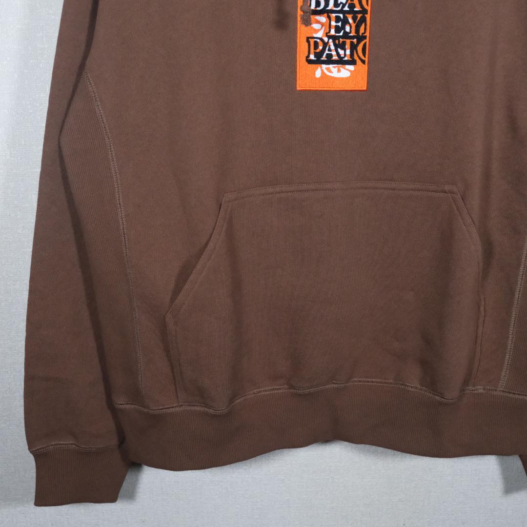 BLACK EYE PATCH 取扱注意 ロゴ パーカー ブラウン M