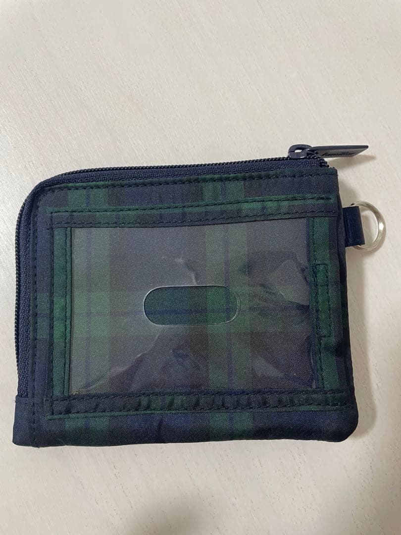 【きなみ】ファミリア ブラックウォッチ　ミニウォレット　パスケース