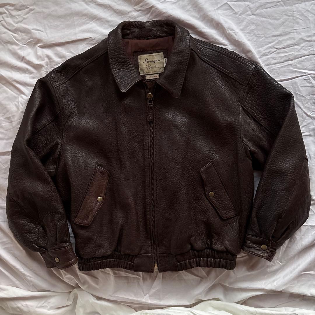 【90s】Swinger レザー ボンバージャケット 本革 A-2 ラムレザー