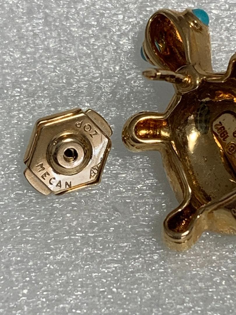 専用です。希少☆CARTIER☆タートル 亀ヘキサゴン750刻印ターコイズ