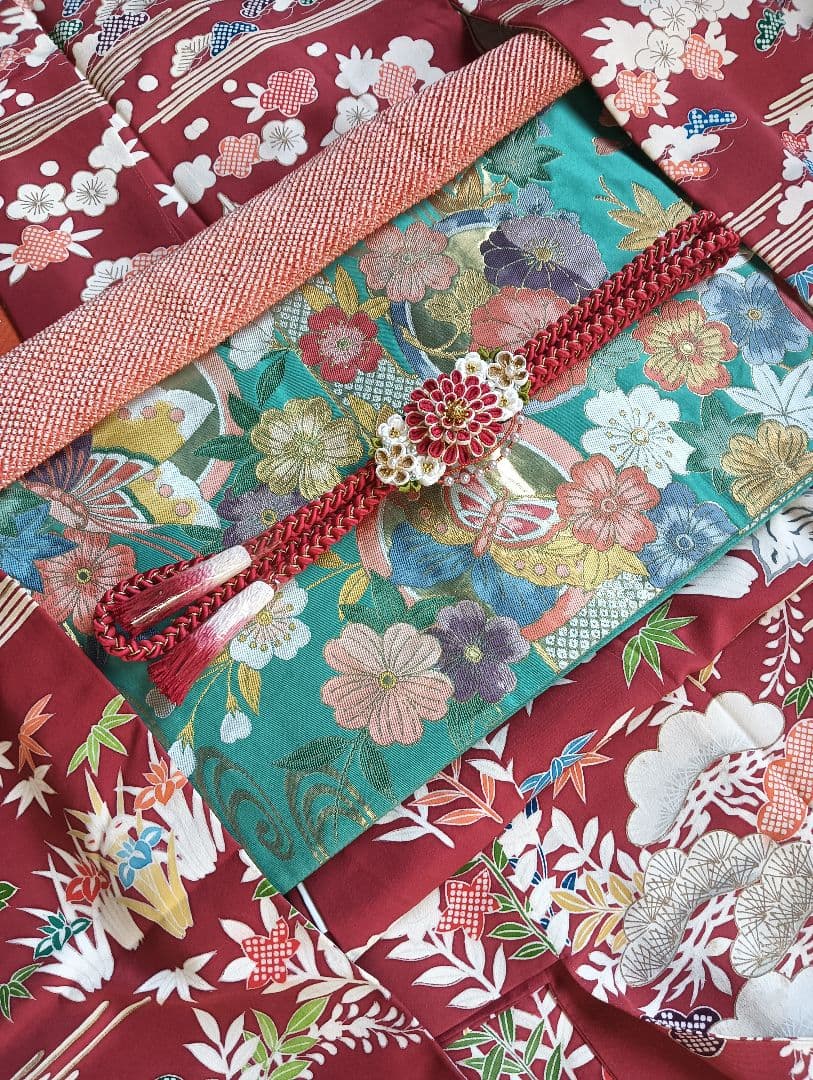 振袖フルセット　手描き総柄友禅　本物志向の方に　古典柄　作家　164/66.5