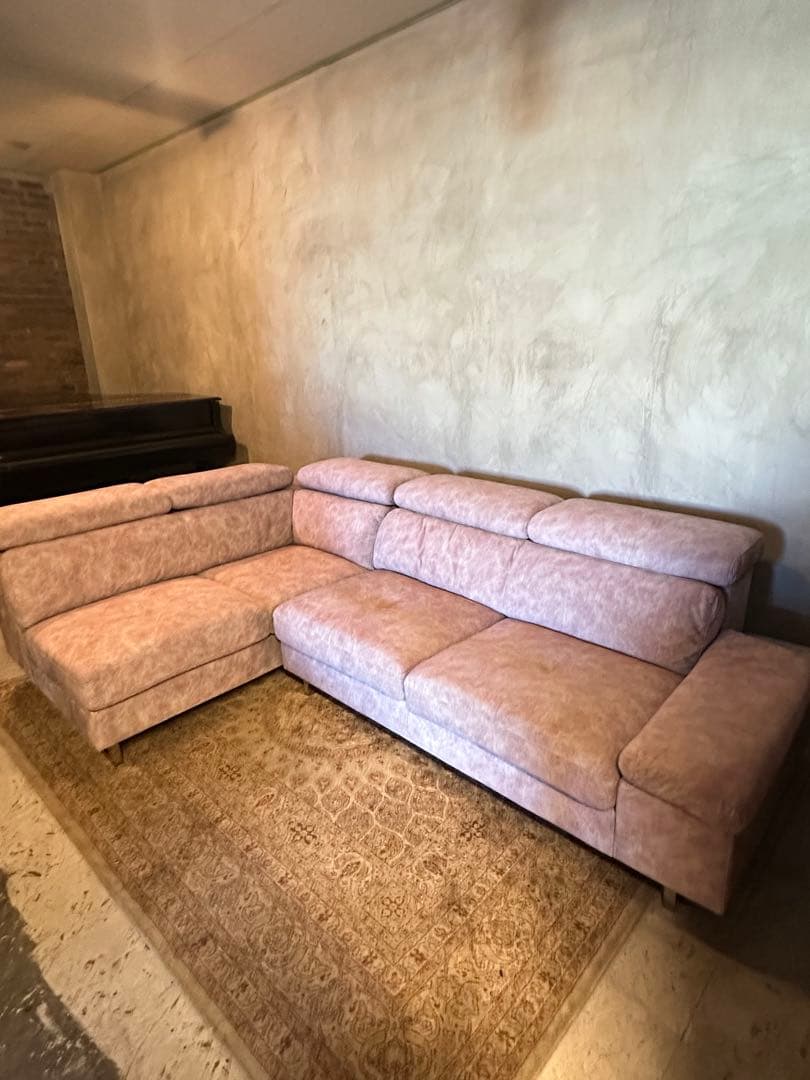 【東京都23区配送無料】定価20万円　ソファー　カウチ　椅子　L型　椅子　チェア