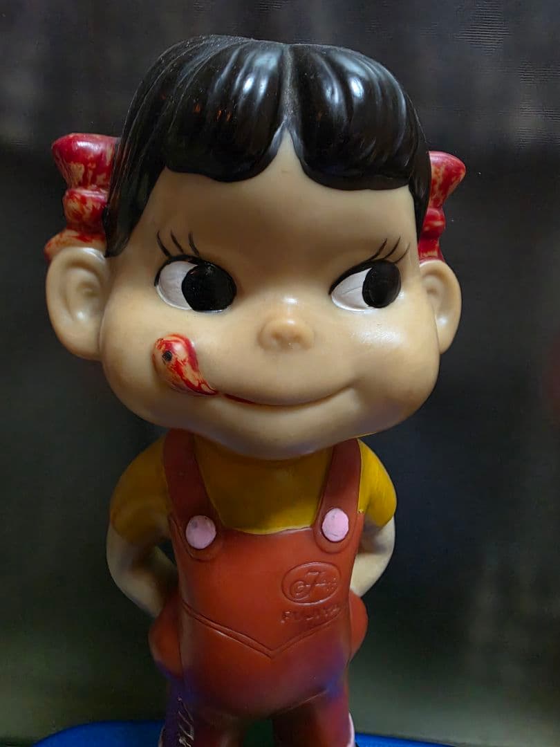 ペコちゃん　ブリキ台座　首振りペコちゃん　ミルキー キャラクター