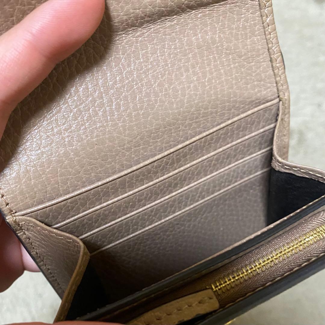 GUCCI 二つ折り財布 ベージュ グレー