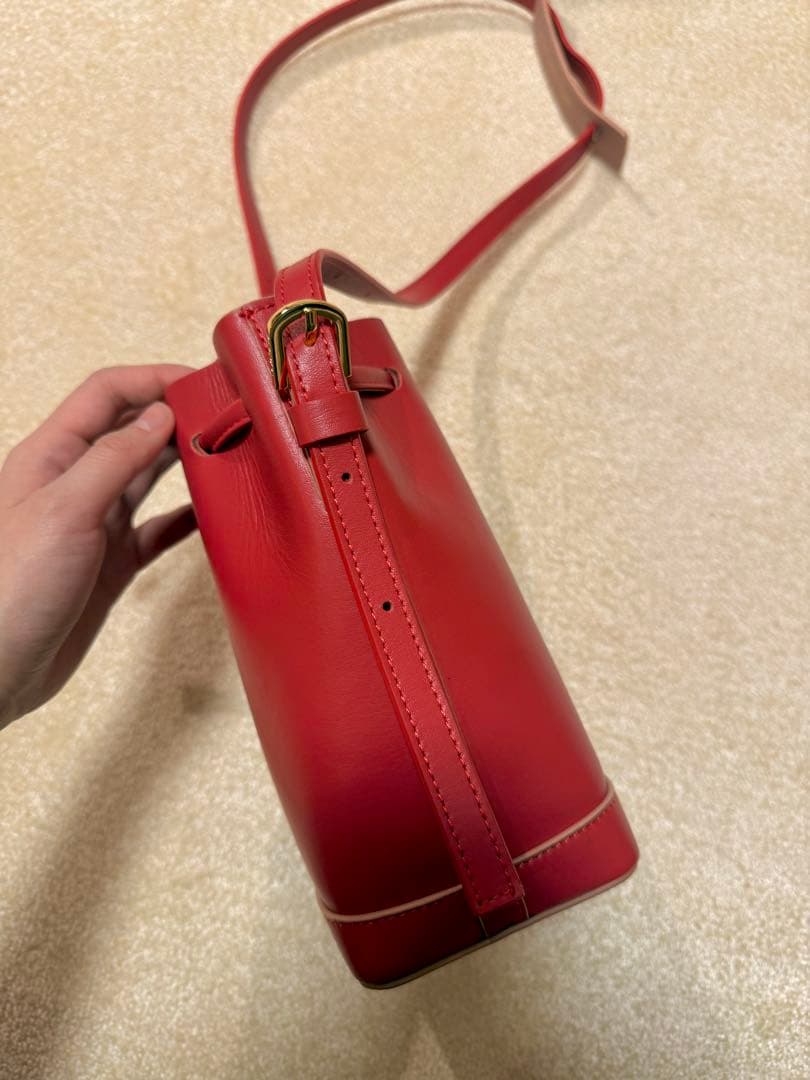 PARIS 64 赤 バケットバッグ