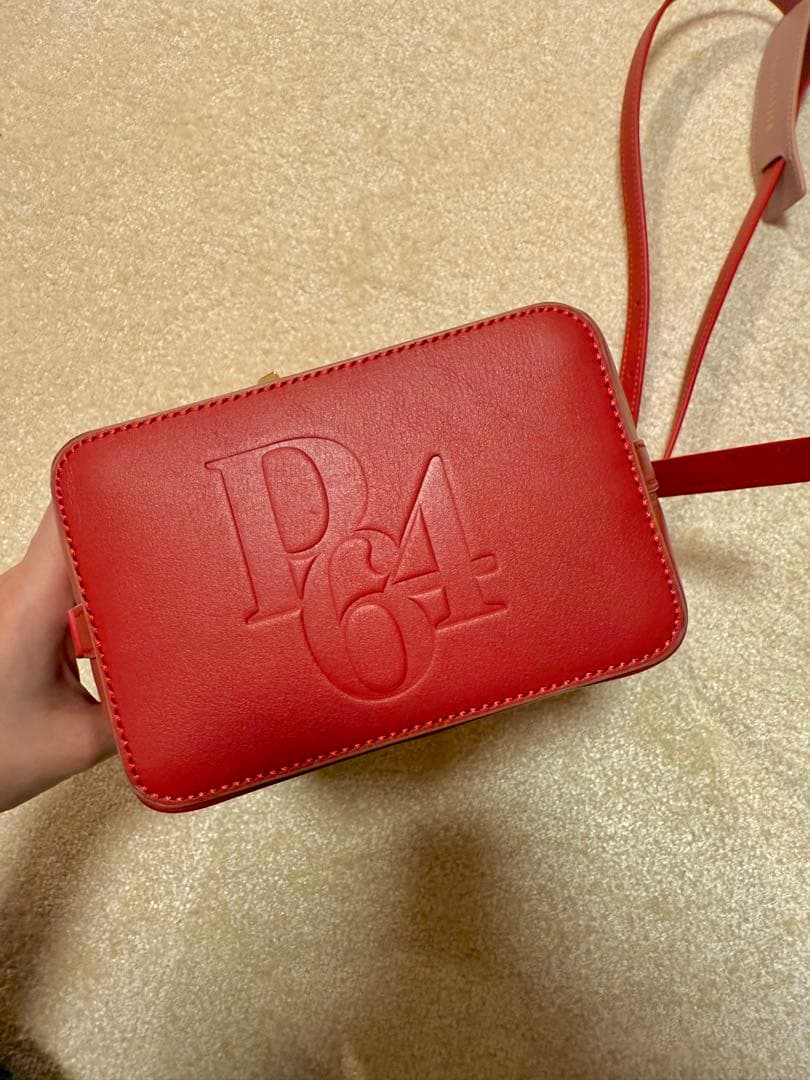 PARIS 64 赤 バケットバッグ