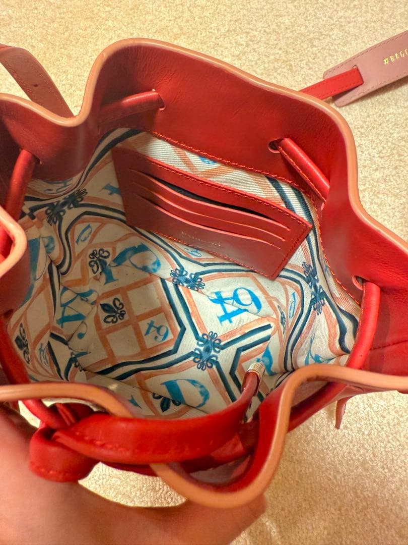 PARIS 64 赤 バケットバッグ