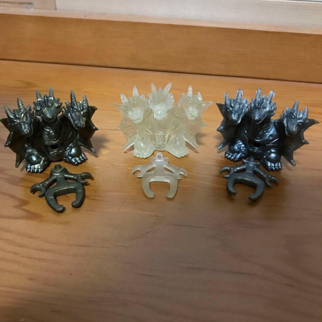 ゴジラ消しゴム　メカキングギドラ　3色カラー　コンプリート　フィギュア