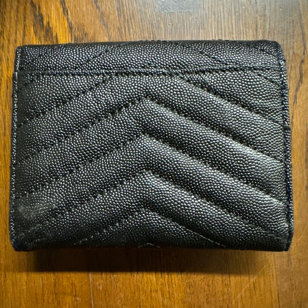 y*中様 YSL ブラック 三つ折り財布