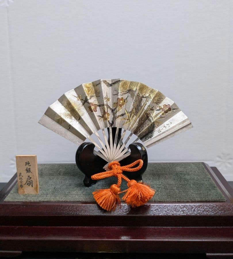 武比古　純銀製　扇　保管品