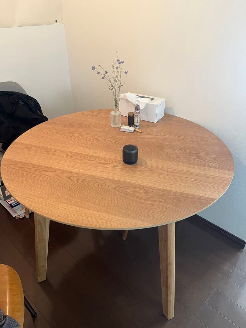 木製丸テーブル 105cm