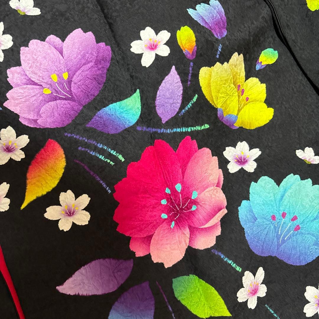 【12/19】振袖☆パステル花柄（黒色）