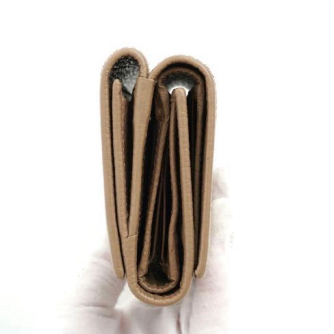 【ほぼ未使用】GUCCI ミニ財布　マーモント　三つ折り　GGロゴ 刻印