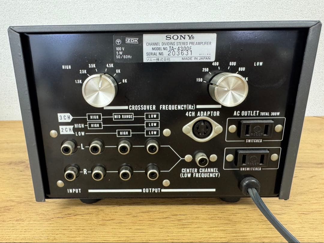 完動品 SONY ソニー TA-4300F チャンネル分割ステレオプリアンプ