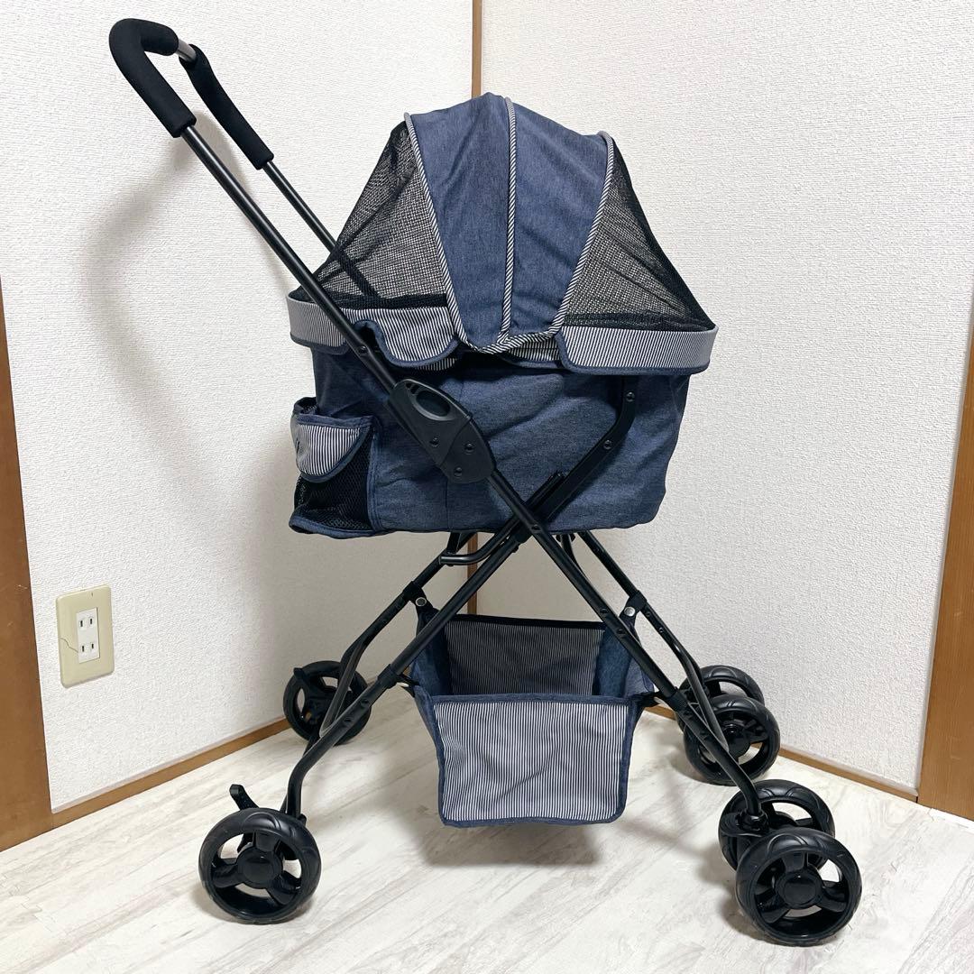 新品 タグ付き GEX わんわんカート スーパーライト 犬用カート デニム柄