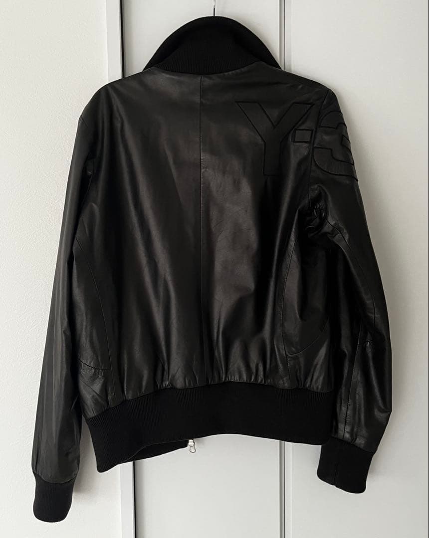 Y-3ヨウジヤマモト レザージャケットフード 美品ですが訳あり