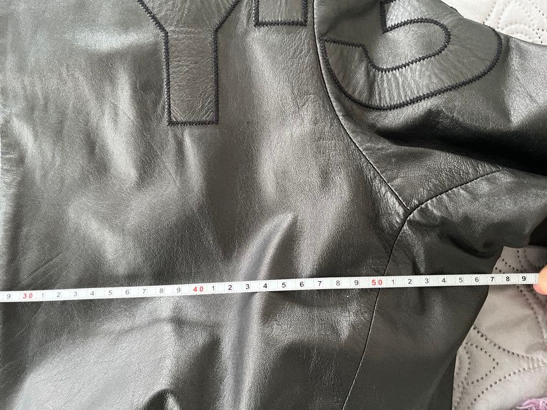 Y-3ヨウジヤマモト レザージャケットフード 美品ですが訳あり