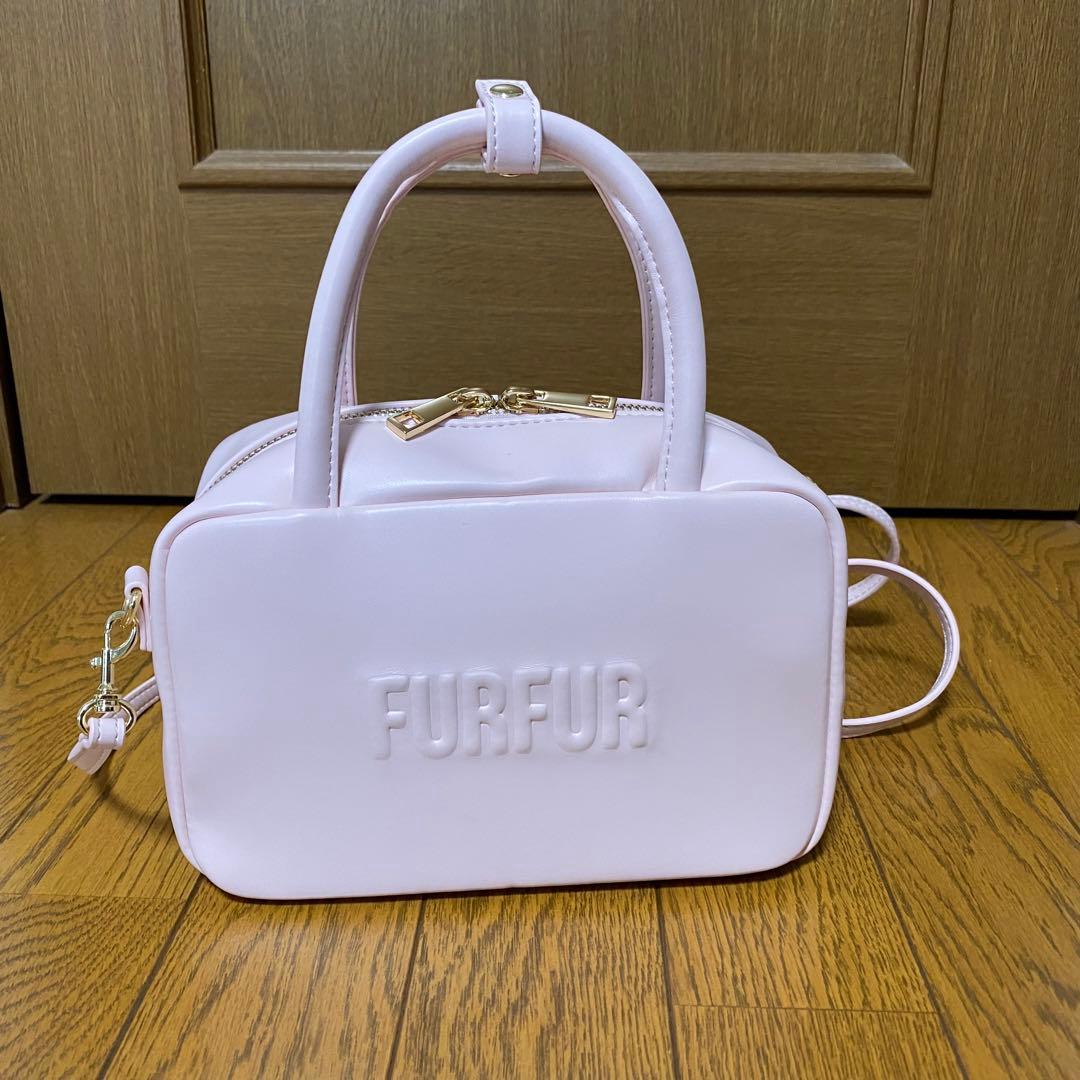 FURFUR バリエーションスクエアボストンバッグ ピンク