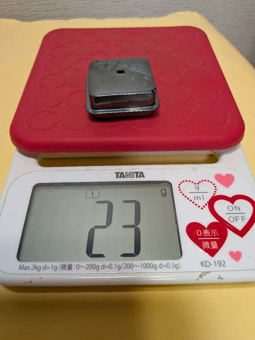 書道具　純銀製　彫金の水滴　23g