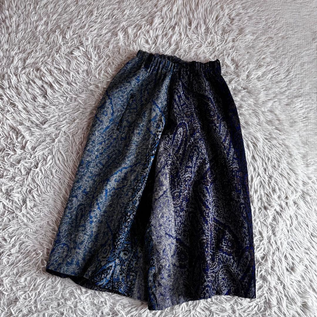 ワイズ ペイズリー ジャガード ワイドパンツ ガウチョ スカーチョ レア 希少