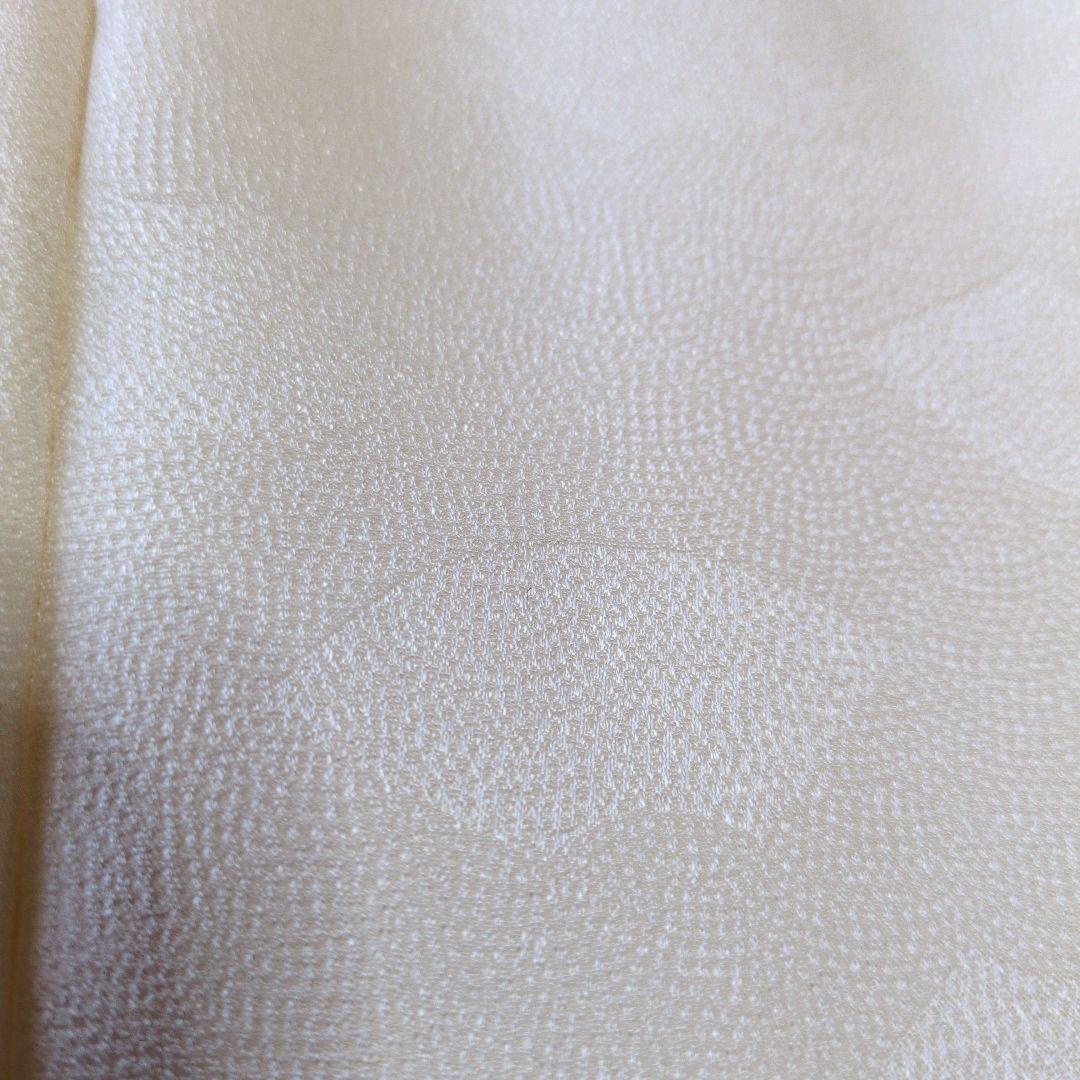 七五三３歳正絹縮緬扇柄入り手縫いの被布（中綿無し）ミルキーホワイト