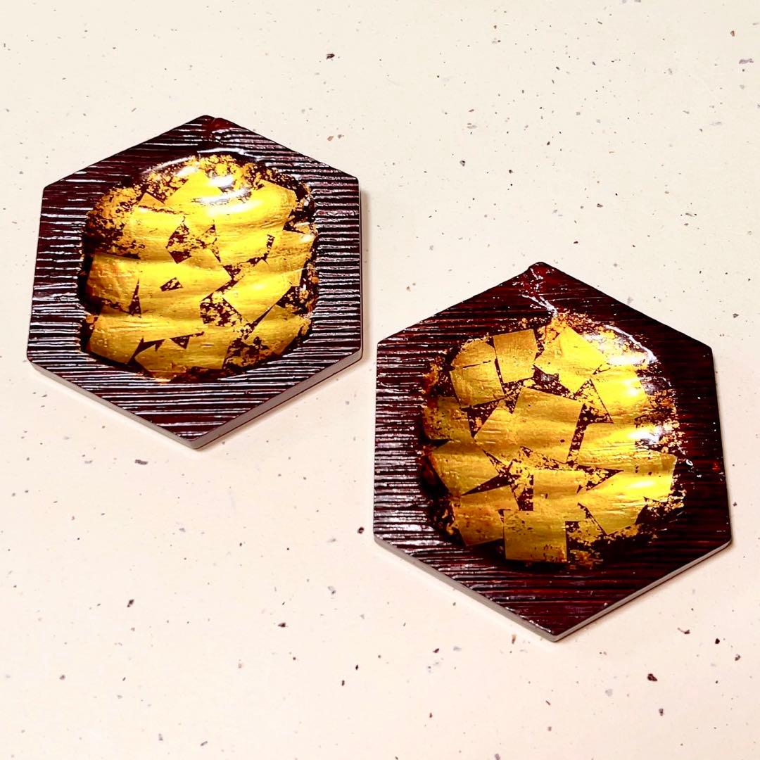 金箔装飾❤️六角 壽香合 木箱付き