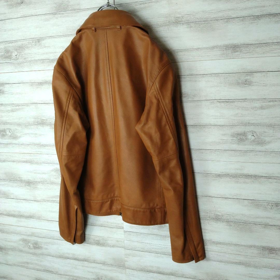メンズ☆美品☆タケオキクチ　レザージャケット　羊革　本革　ラムレザーMライダース