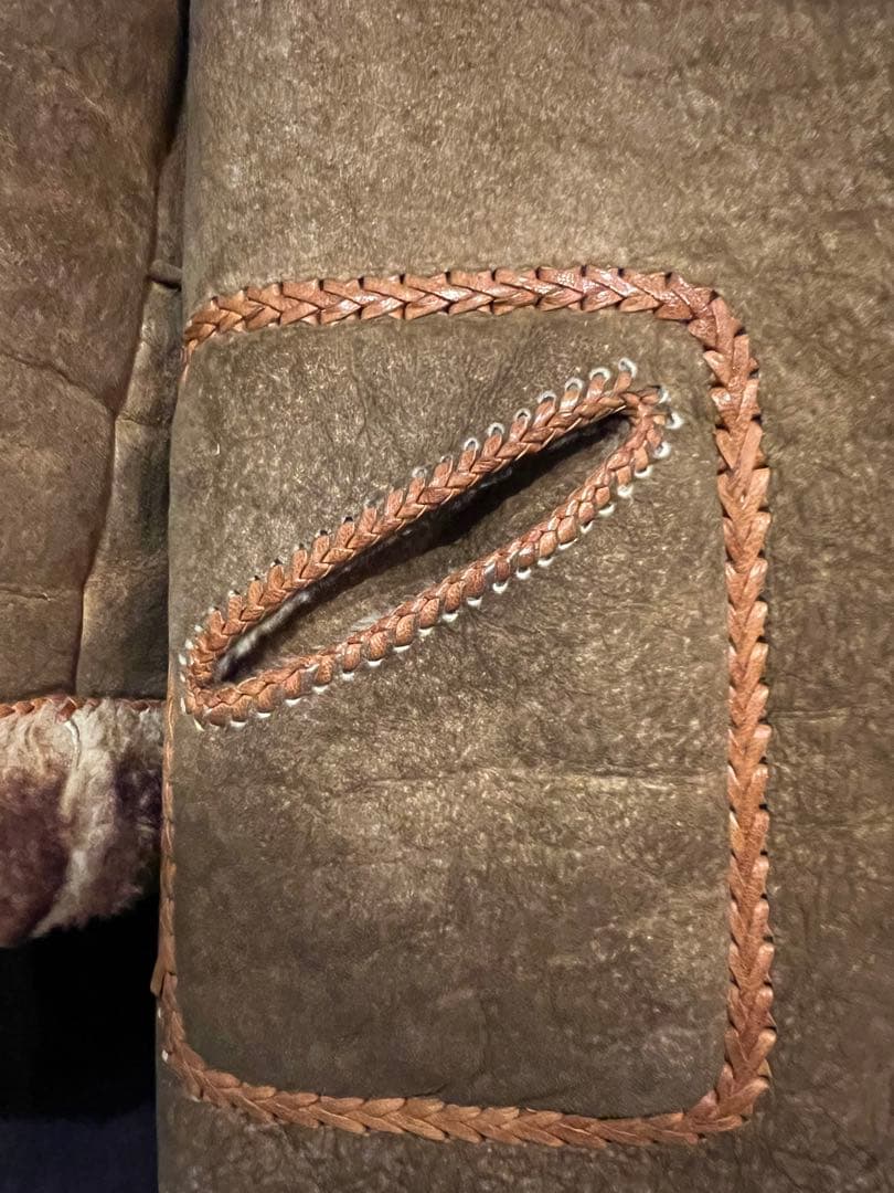 PITIC LEATHER ヴィンテージ　ムートンコート　メキシコ製