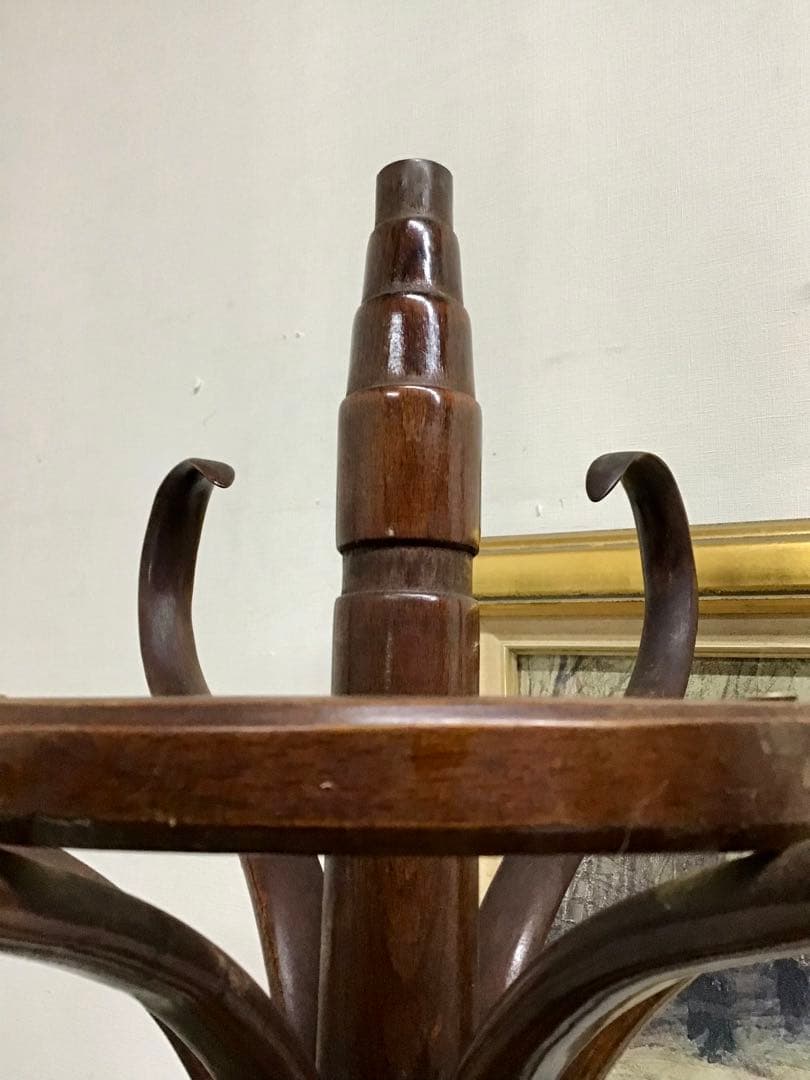 管303☆英国製☆アンティーク☆曲木☆コートハンガー☆ハットハンガー