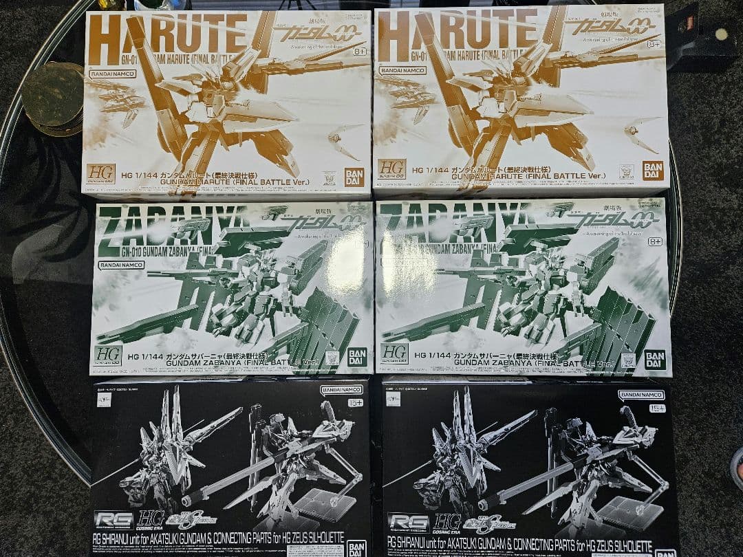 ガンプラまとめ売り HGハルート・サバーニャ最終決戦、RGアカツキ シラヌイ装備