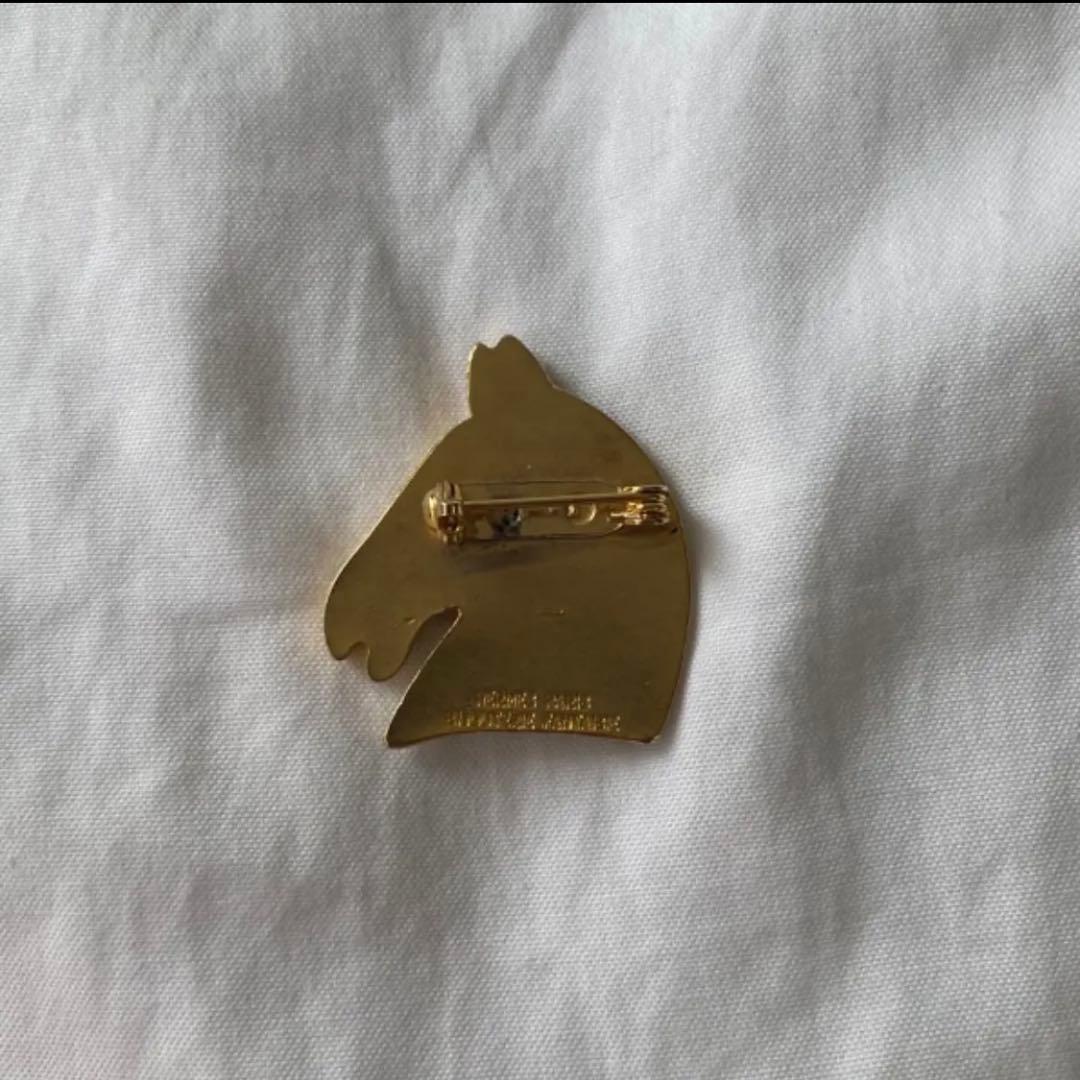 エルメス　ホースヘッド　ブローチ　HERMES 馬　ホース　ヴィンテージ　レア