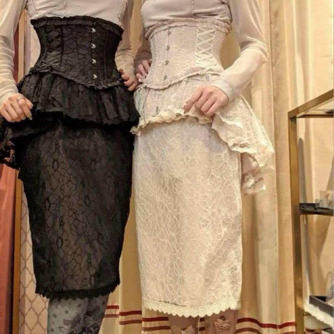 abilletage アビエタージュ　フィッシュテールぺプラムスカート　ボルドー