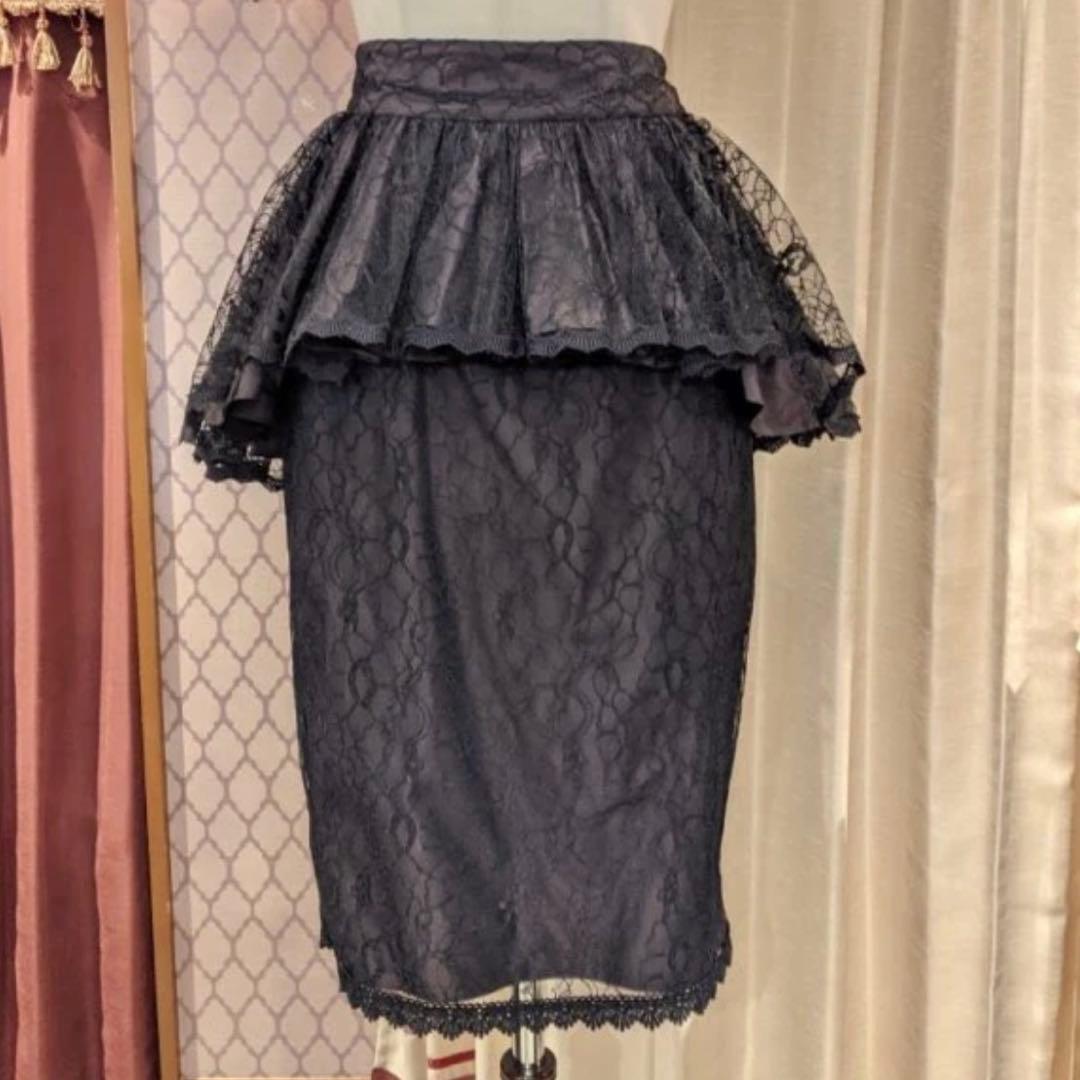 abilletage アビエタージュ　フィッシュテールぺプラムスカート　ボルドー