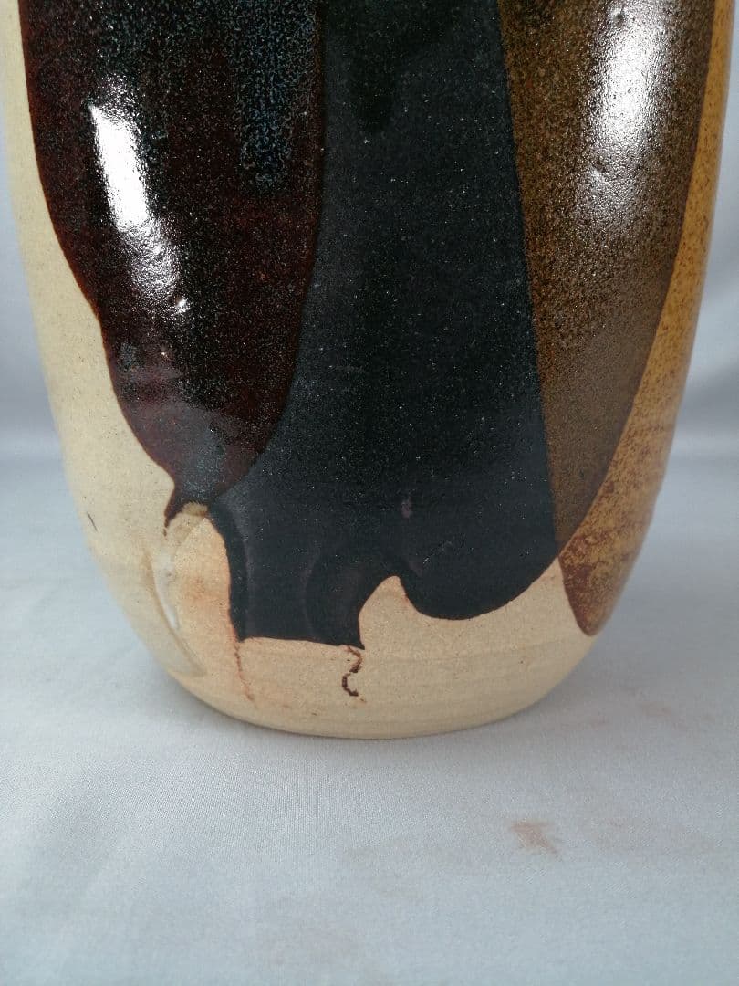 【茶道具】萬古焼　仁清写耳付水指　水指396