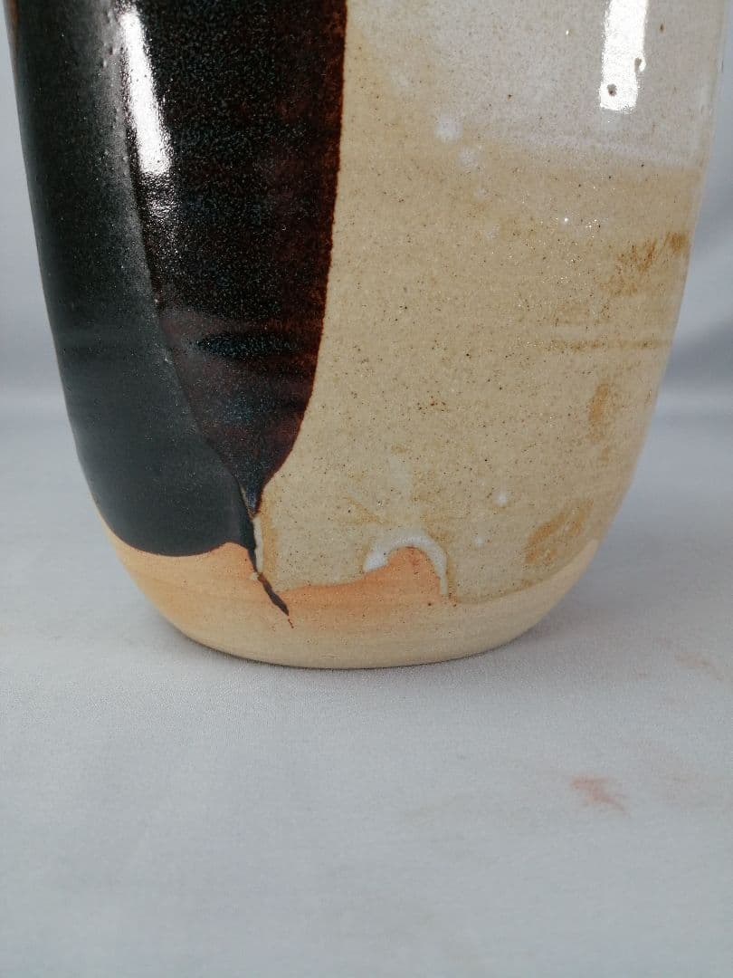 【茶道具】萬古焼　仁清写耳付水指　水指396