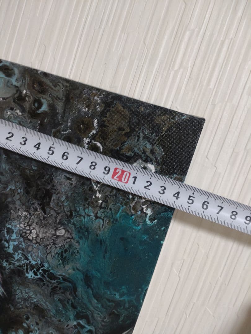 鮭の油絵【鮭の夢】作者サイン入り/真作/F4号キャンバス