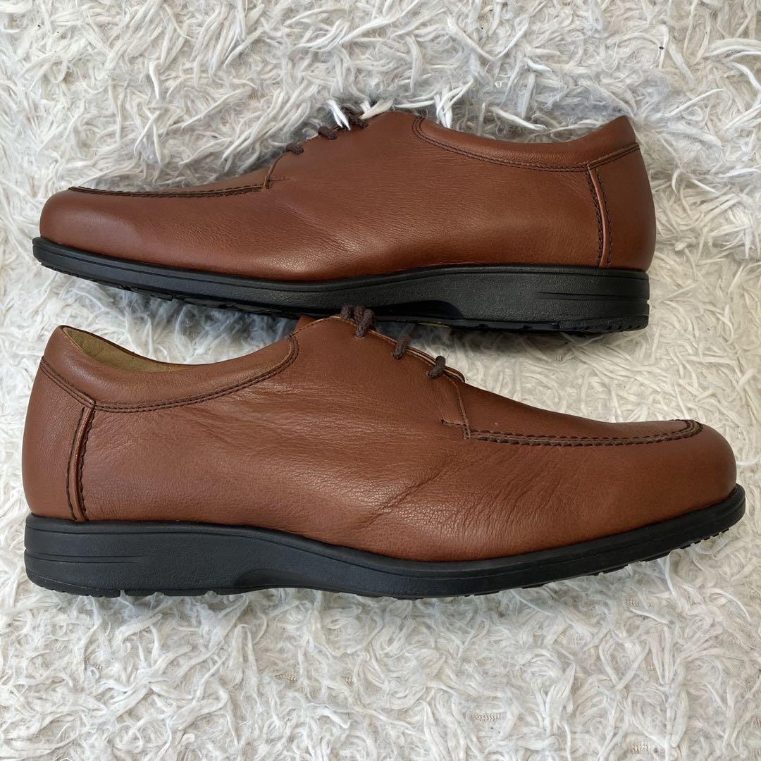 ◎新品タグ付き ペダラ レザー27.0cm 3E ブラウン 撥水 日本製 1