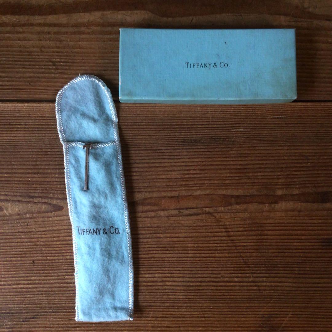 No4384 ティファニー　ボールペン　シルバー　布ケース　元箱付　送料無料