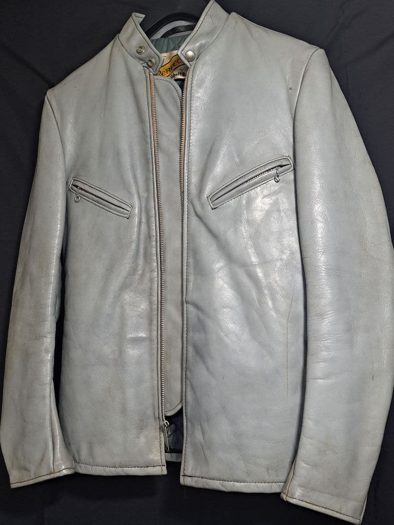 60s 70s schott 641 牛タグ シングルライダース レアカラー