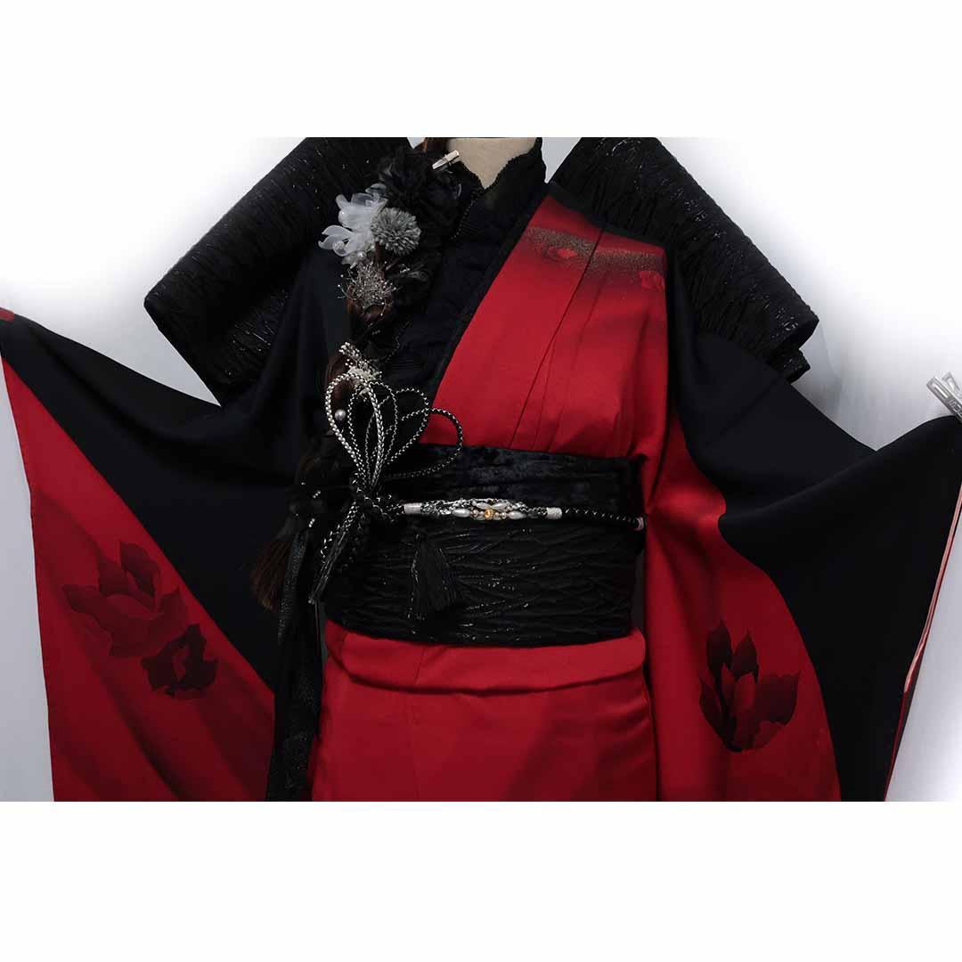 2026成人式まだ間に合います 振袖セット ◆トールサイズ赤黒フルセットJN53