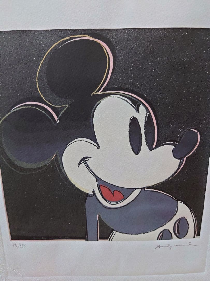 アンディ・ウォーホル 「ミッキーマウス」絵画 リトグラフ