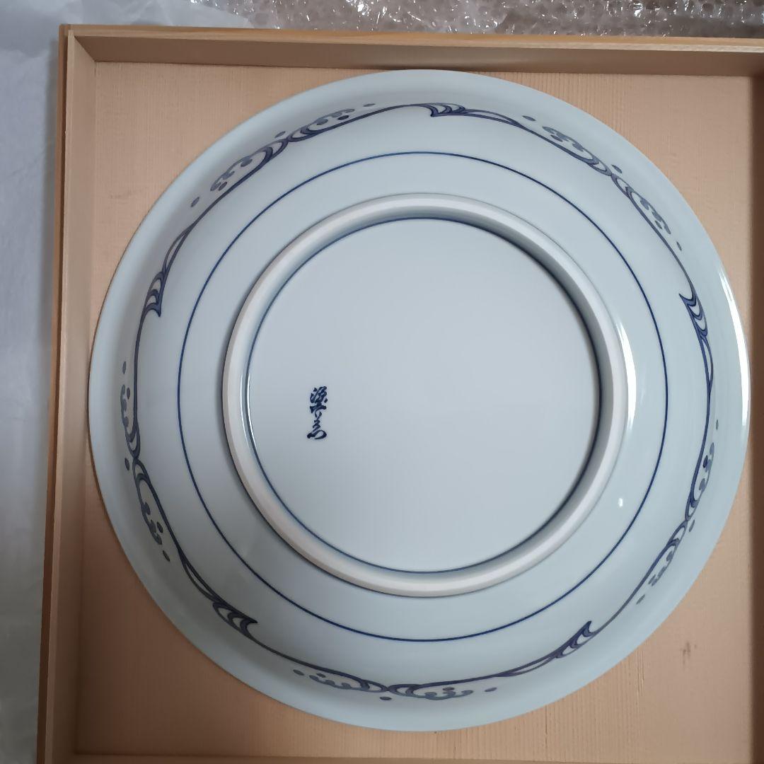 有田焼　源右衛門　蟹　染付蟹絵　特大　大皿　飾り皿　鉢　お正月